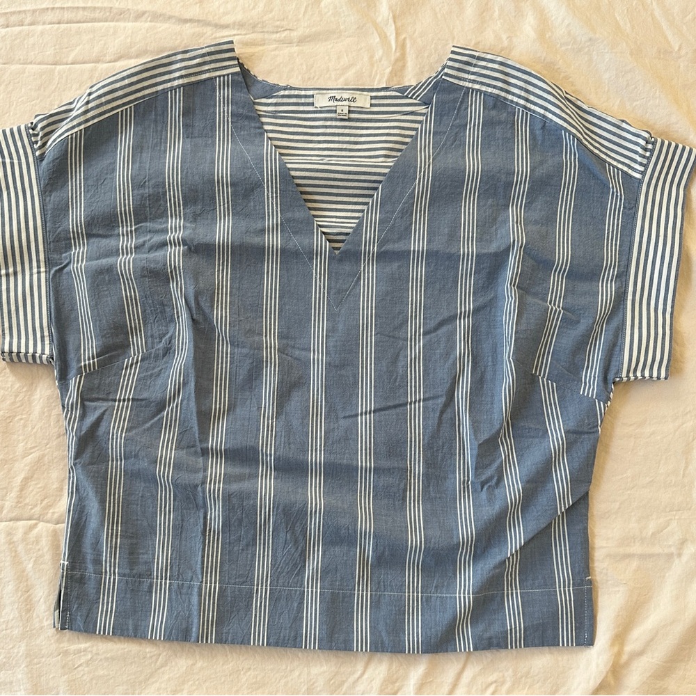 Blue Striped Women's Top